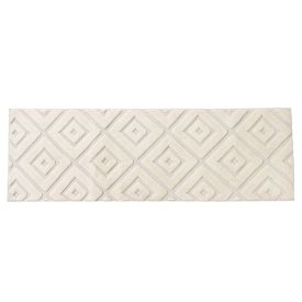 Tapete Passadeira para Quarto e Sala 60Cmx1,80 m Milano Havan Casa - Marfim Losango