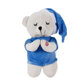Pel&uacute;cia Urso Que Reza Azul Havan Toys - HBR0962