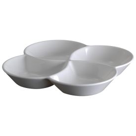 Petisqueira Quatro Divisões Solecasa 22,2Cm - Branco