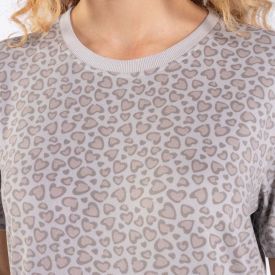 Pijama Feminino Curto Peletizado Camila Moretti Animal Print 1