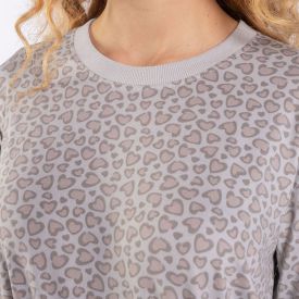 Pijama Feminino Longo Peletizado Camila Moretti Animal Print 1