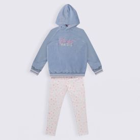 Pijama Juvenil Menina 12 a 16 Anos Em Fleece Marmelada