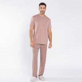 Pijama Masculino Calça e Manga Curta Marc Alain Mocassim