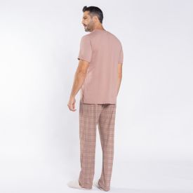 Pijama Masculino Calça e Manga Curta Marc Alain Mocassim