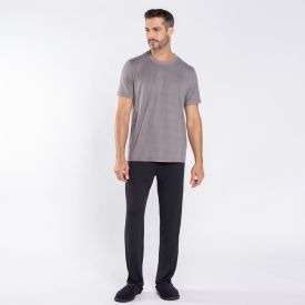 Pijama Masculino Calça e Manga Curta Marc Alain Preto