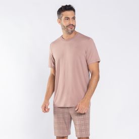 Pijama Masculino Curto Peletizado Marc Alain Mocassim