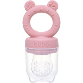 Porta Futinhas em Silicone Ursinho Buba 6M - Rosa Claro
