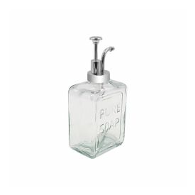 Porta Sabonete Líquido de Vidro Quadrado Havan Casa 570 ml - Transparente