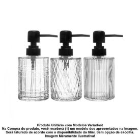 Porta Sabonete Líquido Sortido Lyor 250 ml - Pump Preto