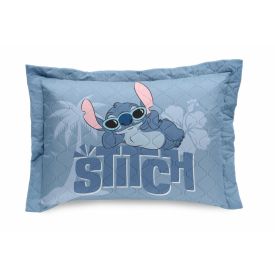 Porta Travesseiro Infantil Estampado Disney Hedrons - STITCH ICECREAM
