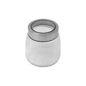Pote Canelado Com Tampa De Metal Havan Casa 980 Ml - Transparente
