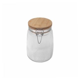 Pote Canelado Com Tampa Havan Casa 1,3 Litros - Transparente