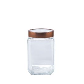 Pote De Vidro Com Tampa 1,7 Litros Lyor - Gold Rosé