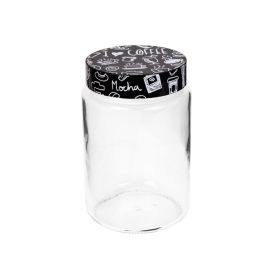 Pote De Vidro Com Tampa Decorada Havan Casa 1,5 Litros - Transparente