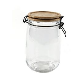 Pote De Vidro Com Tampa Em Bambu Havan Casa - 900ml