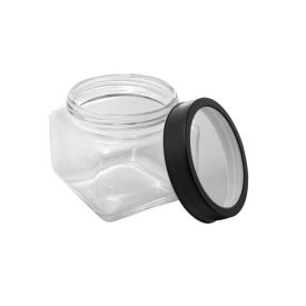 Pote De Vidro Com Tampa Lyor 800 Ml - Preto 