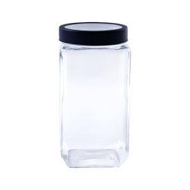 Pote de Vidro com Tampa Gastro Lyor 2,2 Litros - Preto