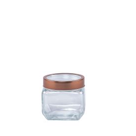 Pote De Vidro Com Tampa Lyor 800Ml - Gold Rosé