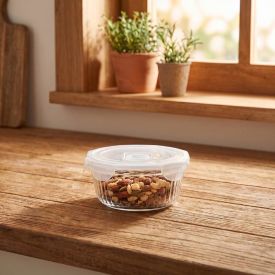 Pote de Vidro Hermético Canelado Havan Casa 370Ml - Transparente