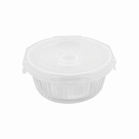 Pote de Vidro Hermético Redondo Canelado Havan Casa 620Ml - Transparente
