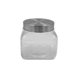 Pote De Vidro Quadrado Com Tampa Inox 1,9 Litros - Havan Casa