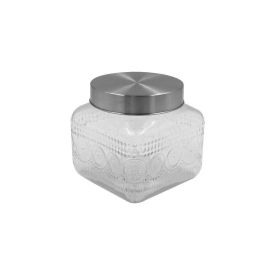 Pote De Vidro Quadrado Com Tampa Inox 1,9 Litros - Havan Casa