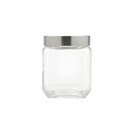 Pote De Vidro Quadrado Wolff 1,2 Litros - Transparente