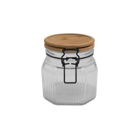 Pote Hermético Com Tampa De Bambu 800Ml Havan Casa - Vidro