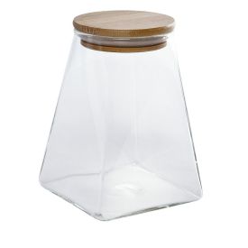 Pote Hermético Com Tampa De Bambu Havan Casa 920Ml - Vidro