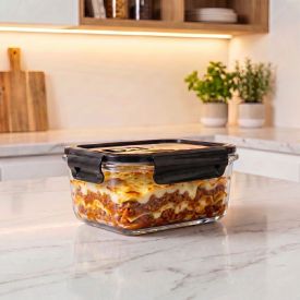Pote Hermético Retangular com Tampa Havan Casa 520Ml - Vidro