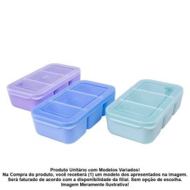 Pote de Marmita com 3 Divisórias Dup Color Texas 1 Litro - Sortido