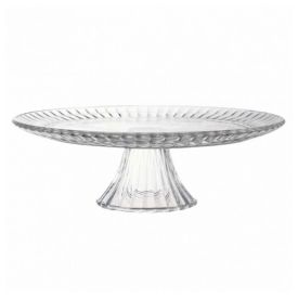 Prato de Bolo com Pé Lines 31Cm Allmix - Vidro