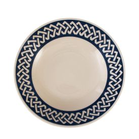 Prato Fundo New Trama Blue Biona By Havan Casa 20,5Cm - Cerâmica