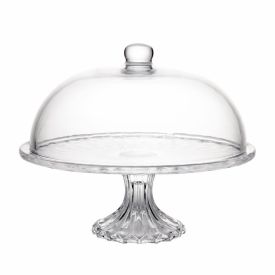Prato para Bolo com Pé e Tampa Diamond 30Cm Lyor - DIAMOND