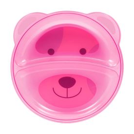 Prato Infantil Ursinho Com Divisória Buba - Rosa