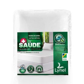 Protetor De Colch&atilde;o + Sa&uacute;de Malha Casal Lynel - Branco