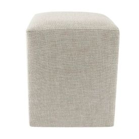 Puff Quadrado Decorativo Linho Havan Casa - Linho Off