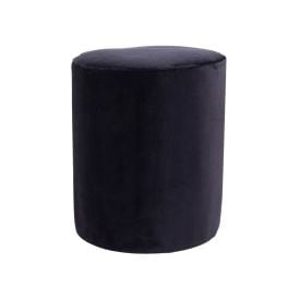 Puff Redondo Veludo Paris 37 cm Havan Casa - Preto