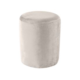 Puff Redondo Veludo 42 Cm Havan Casa - Champagne