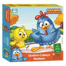 Quebra-Cabeça Grande Galinha Pintadinha 30 Peças Nig Brinquedos