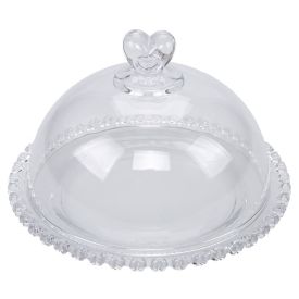 Queijeira Com Tampa Coração Lyor 19,5Cm - Cristal