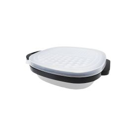 Ralador Quadrado com Pote Coletor Inox Havan Casa - Preto