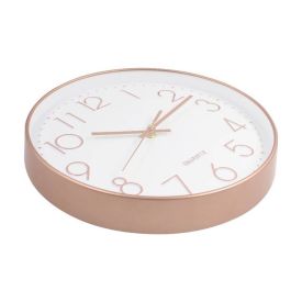 Relógio De Parede Branco E Rose Metalizado Havan Casa - 30cm