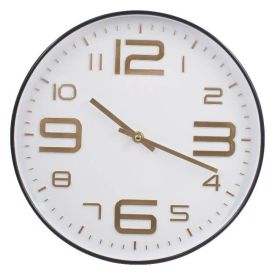 Relógio De Parede Preto E Dourado Havan Casa - 30cm