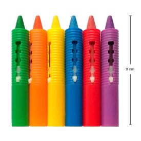 Giz de Cera para Banho Risque e Apague 6 Cores Buba - Colorido