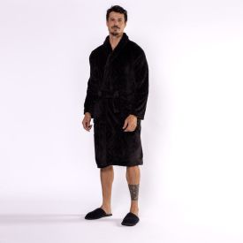 Roupão m Microfibra Masculino Marc Alain - Carbono