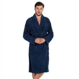 Roupão P Microfibra Masculino Marc Alain - Azul Profundo