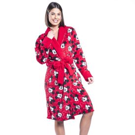 Roupão Adulto Unissex Disney Microfibra Gg - Mickey Vermelho
