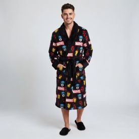Roupão Adulto Unissex Disney Microfibra G - Marvel Grafite