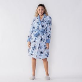 Roupão Adulto Unissex Disney Microfibra M - Stitch